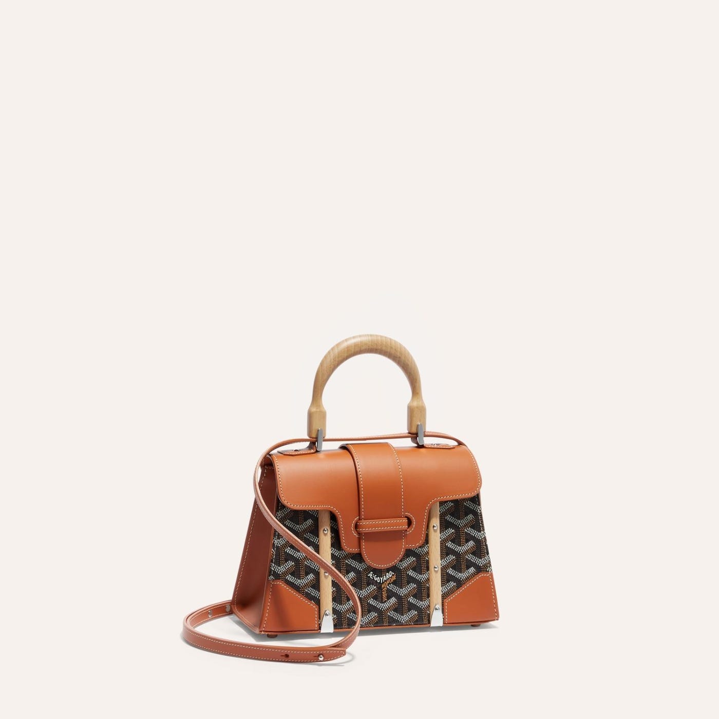 Goyard Saigon Structured Mini Bag Black and Brown - Image 1